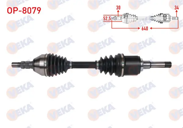 Komple Aks Sol Ön Uzunluk 640mm Opel Astra J Hb 1.6 Sıdı-1.6 T A-T 2009-2016 / Astra J Sedan 1.6 CDTI 1.6 Sıdı 1.6 T A-T 2009-2016 / Astra J Sw 1.6 T 1.6 Sıdı A-T 2009-2016