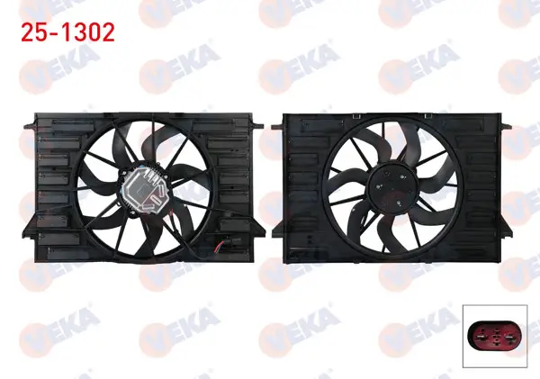 Fan Motoru Davlumbazlı Tekli Fan Rezıstanssız Audi A4 2016-/ A5 2017-/ A6 2019-/ A5, Q5 2017-/ 2.0 TDI, 2.0 TFSI, 1.4 TFSI