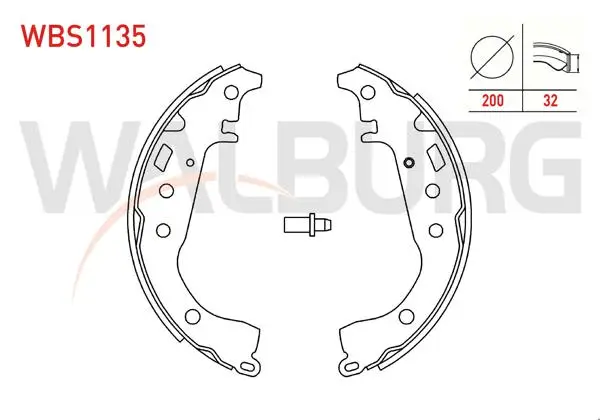 Fren Pabuç Balata Arka 200X32 Toyota Yaris 1.0İ-1.3İ 1999-2005 / Celıca 1.8 1993-2005