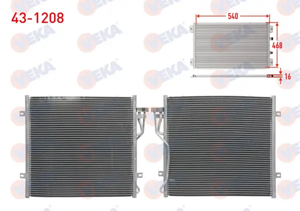 Klima Radyatörü Jeep Cherokee 2.4, 2.5 4X4 2001-2008 / 2.8 Crd 2010 -