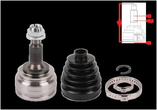 Aks Kafası Sol-Sağ On Dıs Uzunluk 152mm Citroen C5 Aircross 1.5 Bluehdı-1.6 Puretech-1.2 Puretech 8 İleri A-T 2018-/ Peugeot 3008 1.2 8 İleri A-T 16-/ 1.5 Bluehdı 6 İleri A-T / M-T-8 İleri A-T 18 -