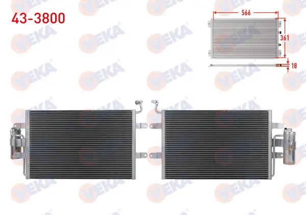 Klima Radyatörü Seat Cordoba (6K2) 1.4 TDI-1.9 TDI 1999-2002 / Ibiza II (6K1) 1.4 16V-1.6İ-1.9 TDI 1993-2002