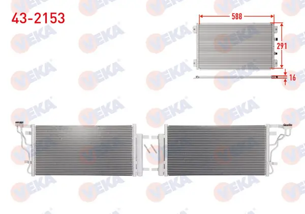 Klima Radyatörü Hyundai Kona 2017-/ 1.0 T-Gdi, 1.6 T-Gdi, CRDI