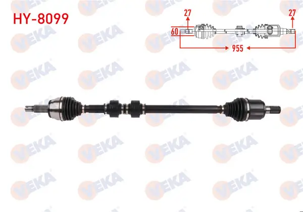 Komple Aks Sağ On Uzunluk 955mm Hyundai Elantra 1.6 D-Cvvt 6 A-T 2016 -