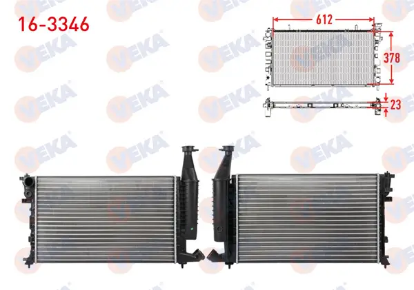 Su Radyatörü Mekanik Peugeot Partner 1.4, 1.6 1996-2008 / Citroen Berlingo 1.4, 1.6 1996-2008