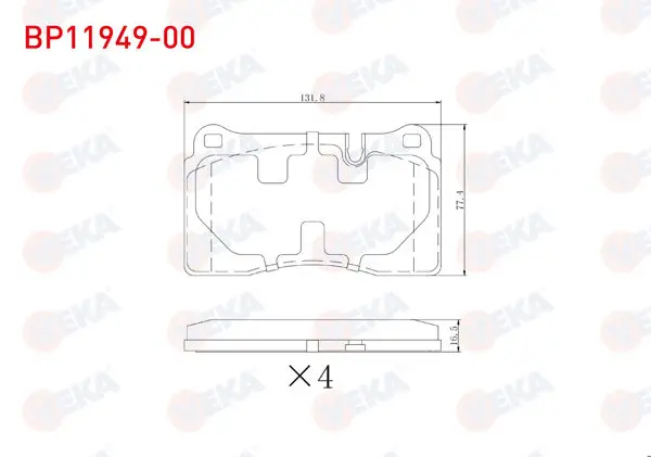 Fren Balata Ön VW Touareg 2.5 TDI 2004-2010-3.0 TDI 2004-2018-3.2 2002-2006 / Seat Leon 2.0 TDI-1.5 Etsı-1.5 TSI-1.0 TSI 2020-/ Ateca 1.6 TDI 2016-/ Cupra Formentor 1.5 TSI 2020 -