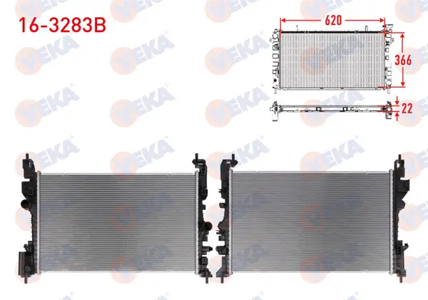 Su Radyatörü Brazing Opel Adam 1.4 S 2014-2019 / Corsa E 1.4, 1.4 Turbo 2014-/ A-T
