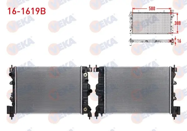 Su Radyatörü Brazing Chevrolet Trax 1.6İ-16V A-T 2012-2014 / Opel Mokka 1.6İ 16V A-T 2012 -