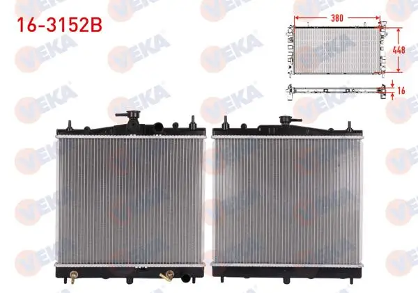 Su Radyatörü Brazing Nissan Note (E11) 1.6 2006-2013 / Tııda (C11) 1.6 2007-2012 / Micra (K12) 1.2-1.4 2003-2010