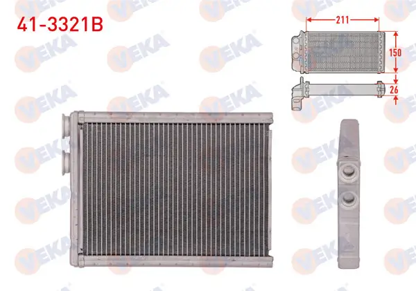 Kalorifer Radyatörü Brazing Peugeot 208 II 2019-/ 2008 II 2019-/ Opel Corsa F 2019-/ Citroen C4 2020 -