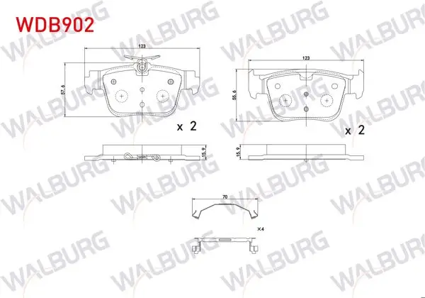 Fren Balata Arka 300mm Disk VW Golf VIII-Caddy V 2020-/ Skoda Octavia IV (Nx3) 2020-/ Seat Leon (Kl1) 2019-/ Audi A3 Sportback (8Ya) 2019-/ Cupra Formentor 1.5 TSI 2020 -