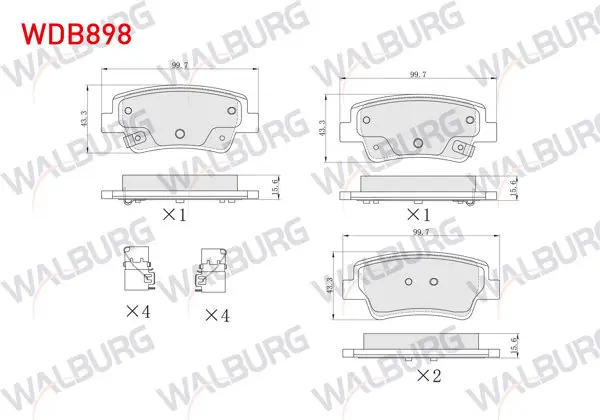Fren Balata Arka Ikazlı Hyundai Elantra 2021-/ i20- i30 2021 -