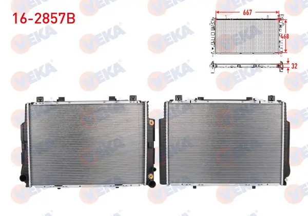 Su Radyatörü Brazing Mercedes S Serisi (W140) S 500-S 600 A-T 1991-1998
