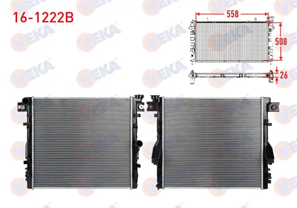 Su Radyatörü Brazing Jeep Wrangler III (Jk) 2.8 Crd, 3.6 V6, 3.8 2007-M-T