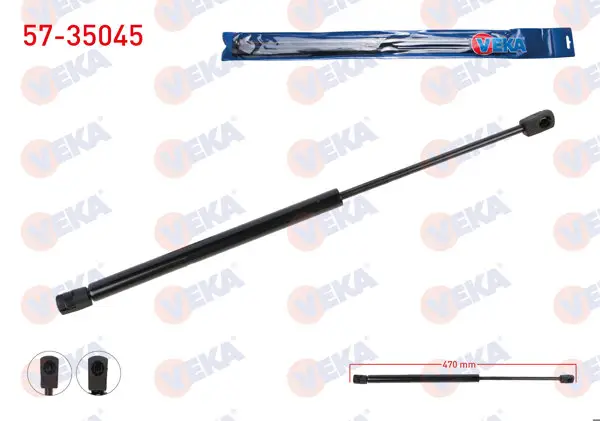 Bagaj Amortisörü 470mm / 580N Renault Clio III Sw 2008-