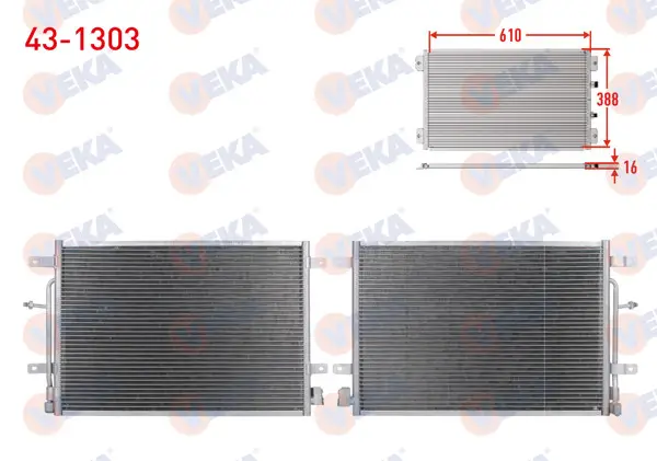 Klima Radyatörü Audi A4 (8E2,B6) 1.6-1.8 T-1.9 TDI-2.0-2.5 TDI 2000-2004 / Seat Exeo (3R2) 1.6 2008 -