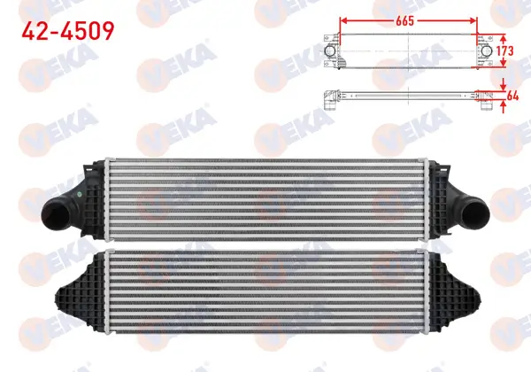 Turbo Radyatörü (Intercooler) Volvo V40 T2, T3, T4, T5 2012 -