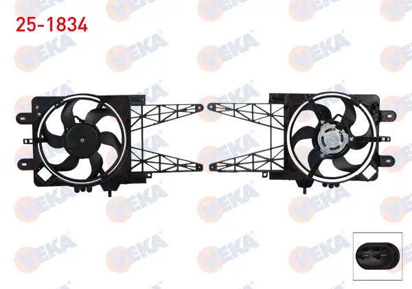 Fan Motoru (Su + Klima) Davlumbazlı Tekli Fanlı (Kablosuz) Fiat Punto 1.2 Ac + 1999-2012