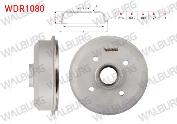 Fren Kampanası Arka Ford Escort Dar Tip (180mm)