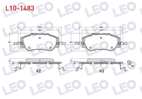 Fren Balata Ön Peugeot 208 II 2019-/ 2008 II 2019-/ Citroen C4 III 2020-/ C4 X 2022 -