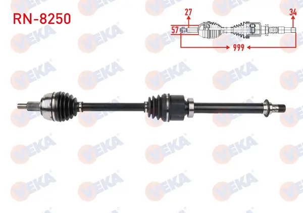 Komple Aks Sağ On Uzunluk 999mm Renault Latitude 1.5 DCI Snz Dc4 A-T 2010 -