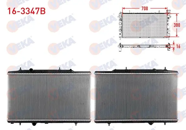 Su Radyatörü Brazing Peugeot 301 1.6 HDI 2014-/ Citroen C-Elyse 1.5 Bluehdi, 1.6 HDI 2012 -