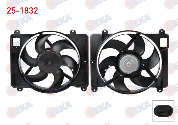Fan Motoru (Su + Klima) Davlumbazlı Tekli Fanlı Fiat Punto 1.2 Ac + 1993-1999