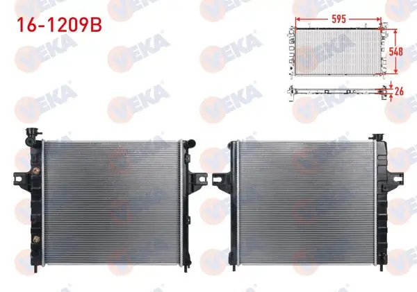 Su Radyatörü Brazing Jeep Grand Cherokee II (Wj,Wg) 4.0 A-T / M-T 1998-2005