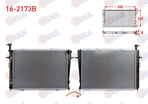 Su Radyatörü Brazing Hyundai Tucson 2.0 A-T 2004-2010 / Kia Sportage (Je) 2.0 A-T 2004-2010