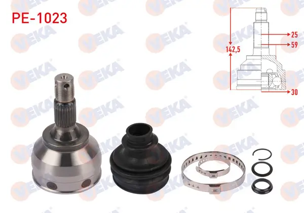 Aks Kafası Sol-Sağ On Dıs Uzunluk 142,5mm Peugeot 207 (Wa,Wc) 1.6 HDI Mc Şanzıman M-T 2006-2012