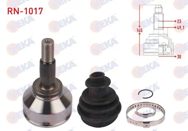Aks Kafası Sol Ön Dıs Uzunluk 145mm Dacia Logan (Ls) 1.5 DCI 2004-2012