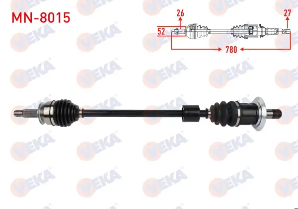 Komple Aks Sağ Arka Uzunluk 780mm Mini Cooper Countryman (R60) 1.6 M-T-2011-2016