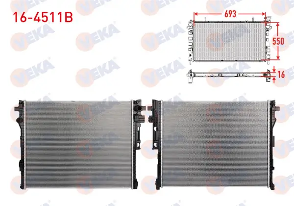Su Radyatörü Brazing Volvo Xc90 II 2.0 B6 2020 -