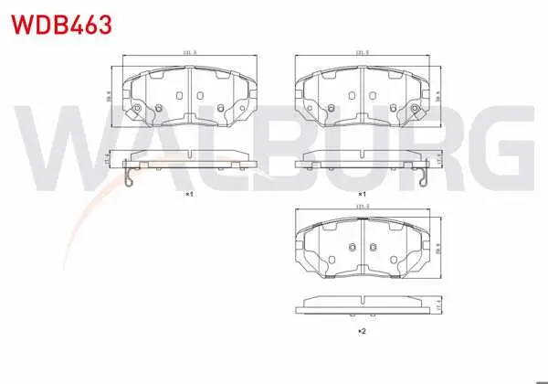 Fren Balata Ön Ikazlı Hyundai Sonata V 3.3İ V6 2005-2010 / Hyundai Grandeur 3.3İ 2005-/ Hyundai Grandeur 2.2 CRDI 2005-/ Hyundai Sonata V 2.4İ 2005-2010