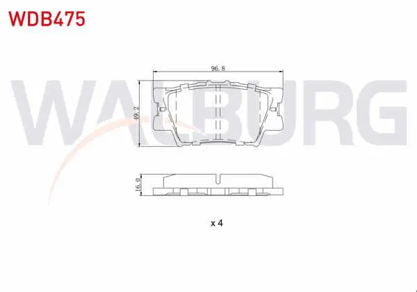 Fren Balata Arka Toyota Rav4 III (Aca3_, Ace_, Ala3_, Gsa3_, Zsa3_) 2.0 Vvt-I 2005-2012 / Rav4 III 2.2 D 2005-2012 / Rav4 III 2.2 D-4D 2005-2012 / Rav4 III 2.0 Vvt-I 2005-2012