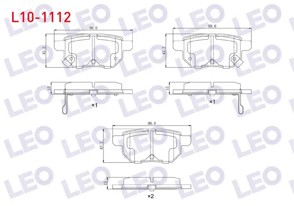 Fren Balata Arka Toyota Corolla (E15_) 1.6 Vvt-I 2007-2012 / Auris (Zre15) 1.6 Vvt-I 2007-2012 / Yaris (P9) 1.0 Vvt-I 2006-2010