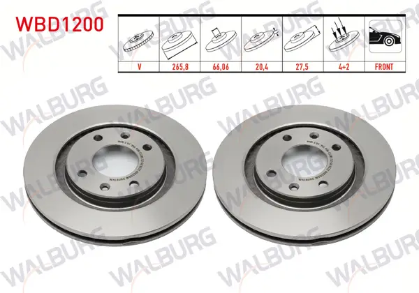 Fren Diski Ön Havalı 4 Bjn 265,8X20,4X66,06X27,5 Partner 1.9 D-2.0 HDI 1996-2008 / Berlingo 1.6İ-1.9 D 1996-2008 / 206 1.6 HDI-1.6İ 16V-2.0İ 1998-2006 / Xsara 1.4-1.6 1997-2005 / 306 1.4İ-1.6İ-1.8İ 1993-2002
