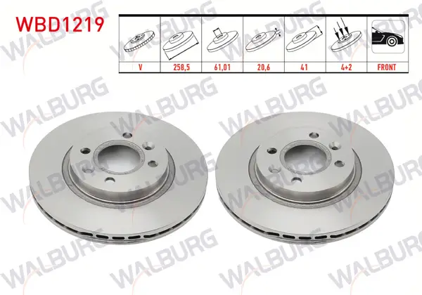 Fren Diski Ön Havalı 4 Bjn 259X20,7X61,01X41 Renault Clio II 1.2İ 16V-1.4İ 16V-1.6İ 16V-1.5 DCI 1998-2005 / Kangoo 1.4-1.5 DCI-1.9 D 1998-2008 / Megane I 1.4İ 16V 1.6İ 16V 1996-2003