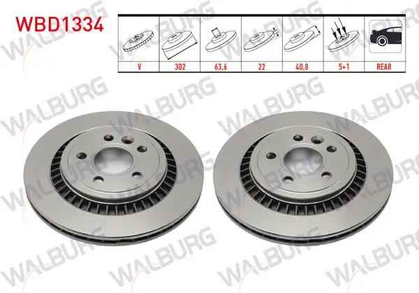 Fren Diski Arka Havalı 5 Bjn 302X22x63,6X40,8 S60 II T3-T4-T5-D3-D5-2.0T (Elektronık El Frenı) 2010-/ S80 II D3-D5-T5-T6 2006-/ V60 T6-T5-D3-D5-1.6D 2010-/ V70 III 1.6D-2.0D 2006-/ Xc70 II D3-D5 2007-