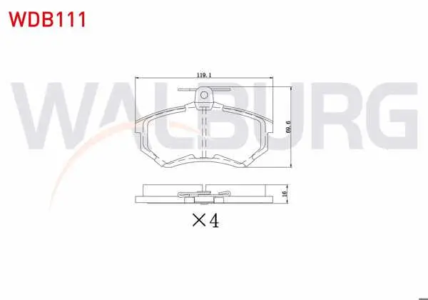 Fren Balata Ön Volkswagen Polo Classic (6Kv2) 1.6 1995-2001 / Golf II (19E,1G1) 1.8 Gtı 1983-1992 / Audi 80 (89,89Q,8A,B3) 1.8 S 1986-1991 / 80 (89,89Q,8A,B3) 1.6 TD 1986-1991