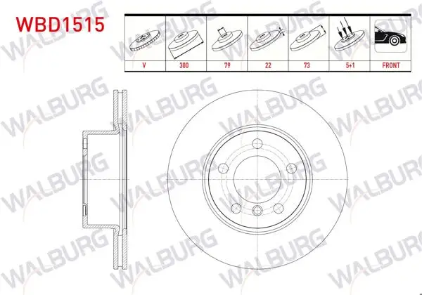 Fren Diski Ön Havalı BMW 3 Serisi (F30) 320 D 5 Bjn 300X22x79x73 2011-