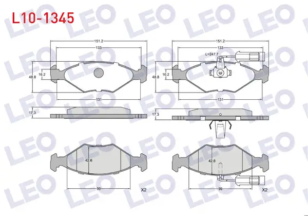 Fren Balata Fişli On Fiat Palio 1.2İ 16V 1996-2005 / 1.4İ 16V 1996-2005 / 1.6İ 16V 1996-2005 / Albea 1.6 1996-2003 / 1.2 1996-2003 / Siena 1.2İ 1997-2002 / 1.4İ 1997-2002 / 1.6İ 1997-2002