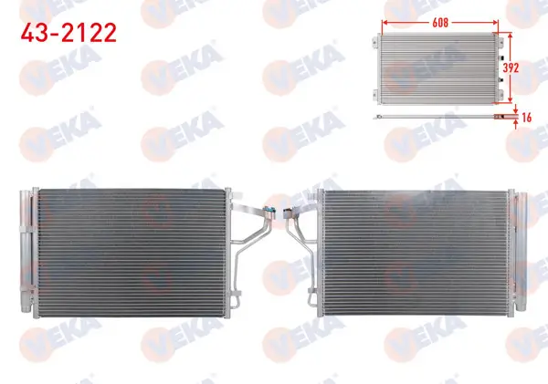 Klima Radyatörü Hyundai i30 (Gd) 1.4-1.6 2011-2016 / Elantra V 1.6 2011-2015-/ Kia Cerato III 1.6 Mpı 2013-/ Ceed 1.4 Cvvt-1.4 Mpı-1.6 GDI 2012-2018