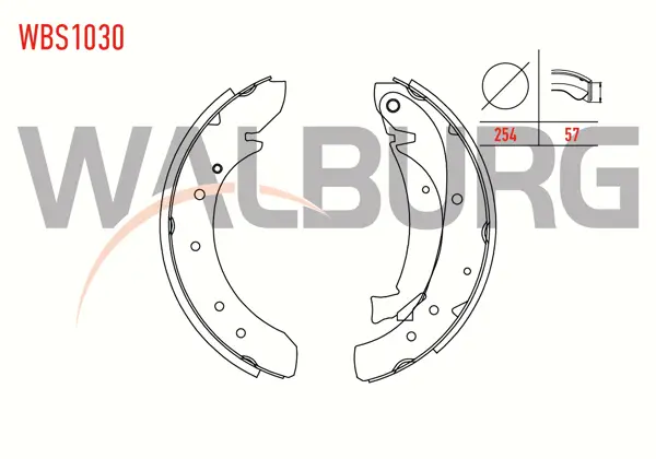 Fren Pabuç Balata Arka Fiat Ducato (230) 2.5 TDI 1.8Q Levyelı 254X57 mm 1994-2002 / Boxer I 2.8 HDI 1994-2002 / Jumper I 2.5 TDI 1994-2002 / Jumpy II 1.6 HDI 2006-/ Ducato (230) 2.5 D 1994-2002
