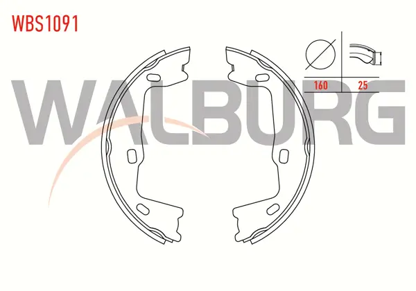 El Fren Balatası Opel Vectra B 1.6İ 160X25 mm 1995-2003 / Astra G (F69) 1.6 16V 1998-2005 / Vectra B 1.8İ 16V 1995-2003 / Vectra A 1.6 1988-1995 / Vectra B 2.0İ 1995-2003 / Vectra A 2.0 1988-1995