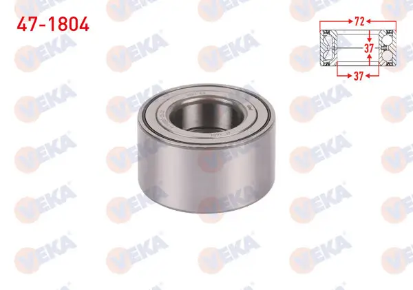 On Tekerlek Rulmanı Sol-Sağ 37X72x37 Albea 1.3 Mjt 2003-2007 / Linea 1.3 Mjt 2007-/ Fiorino 1.3 Mjt 2007-/ Doblo 1.2İ-1.4İ-1.9D 2001-2010 / Clio Symbol 1.2-1.4-1.6-1.5 DCI 1998-2005 / Kangoo 1.9 Dtı 1998-2008