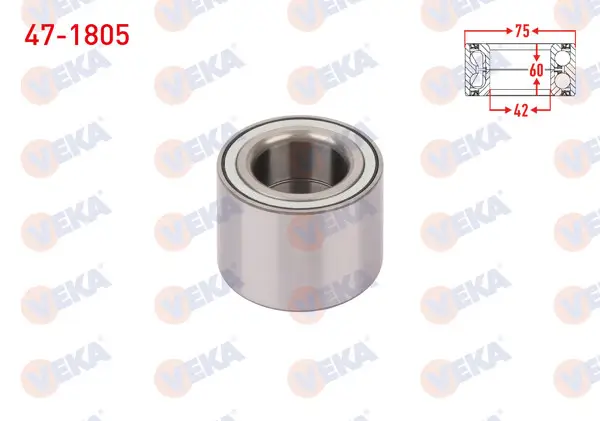 Arka Tekerlek Rulmanı Sol-Sağ 42X75x60 1994-Fiat Ducato 2.5 TDI-2.8 TDI 2002-/ Boxer I 2.5 TDI-2.8 HDI 1994-2002 / Jumper I 2.5 TDI-2.8 HDI 1994-2002