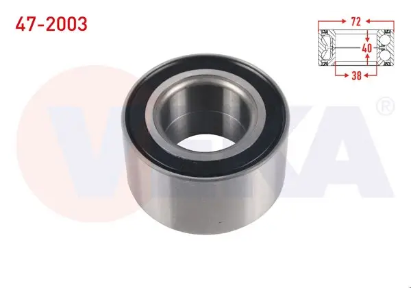 On Tekerlek Rulmanı Sol-Sağ 38X72x40 Honda Civic III 1.3-1.5 1983-1987 / Civic IV 1.4İ-1.5İ-1.6İ 1987-1993 / Integra 1.6 1985-1993 / Rover 200 213 S 1985-1989 / 200 216İ 1985-1989