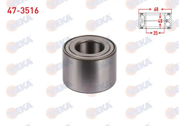 Arka Tekerlek Rulmanı Sol-Sağ 35X68x48 Renault Traffic II 1.9 DCI-2.5 DCI 2001-2014 / Opel Vivaro 1.9 Dı-2.5 Dtı 2002-2014