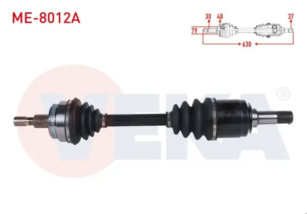 Komple Aks Sol Ön Mercedes M Serisi (W163) Ml 270 CDI ABS li 48 Dıs Uzunluk 630 mm 1998-2005